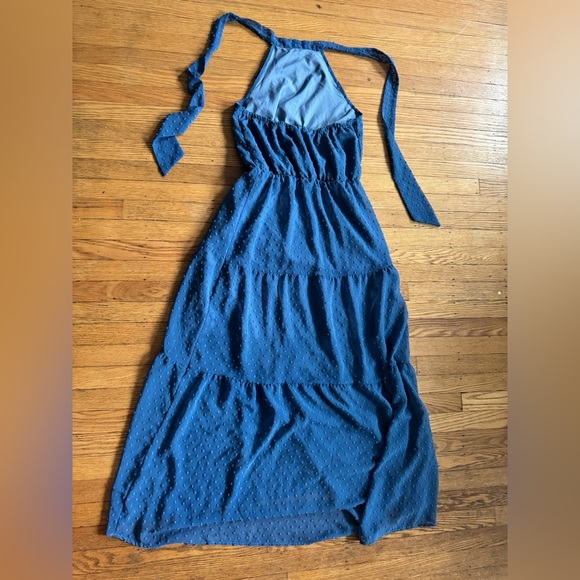 Chic Blue Halter Maxi Dress Size S - Picture 8 of 9